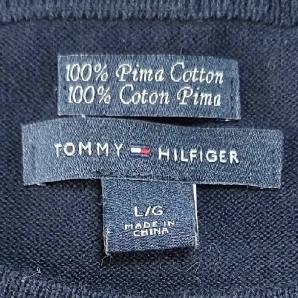 Tommy Hilfigure Skeleton Key 100% Pima Cotton Crewneck Preppy Sweater Sz lg 2014 - Picture 2 of 7
